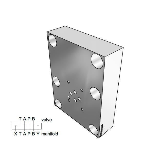 AD03D08VAAB : Daman Valve Adapter, D03 to D0, Aluminum, 3000psi Rated, A common to A, B common to B