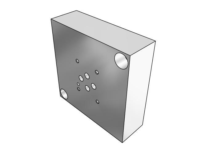AD03SPB6P : Daman Subplate, Aluminum, 3000psi, D03 (NG6), Back Ported, 3/8 NPT, No Relief