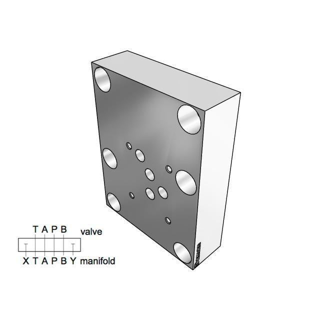 DD05D08VAAB : Daman Valve Adapter, D05 to D08, Ductile Iron, 5000psi Rated, A common to A, B common to B