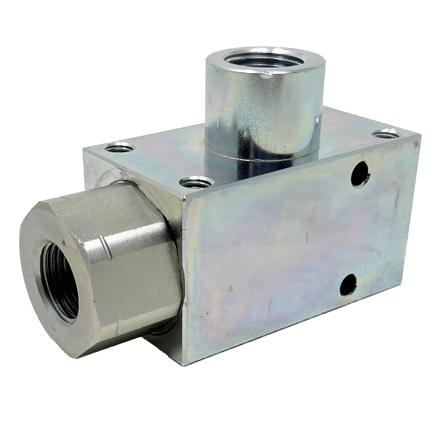 AV3LN1-1/4-11DV : AFP 3-Way Excavator Style Ball Valve, 5075psi rated, Steel, 1.25" NPT
