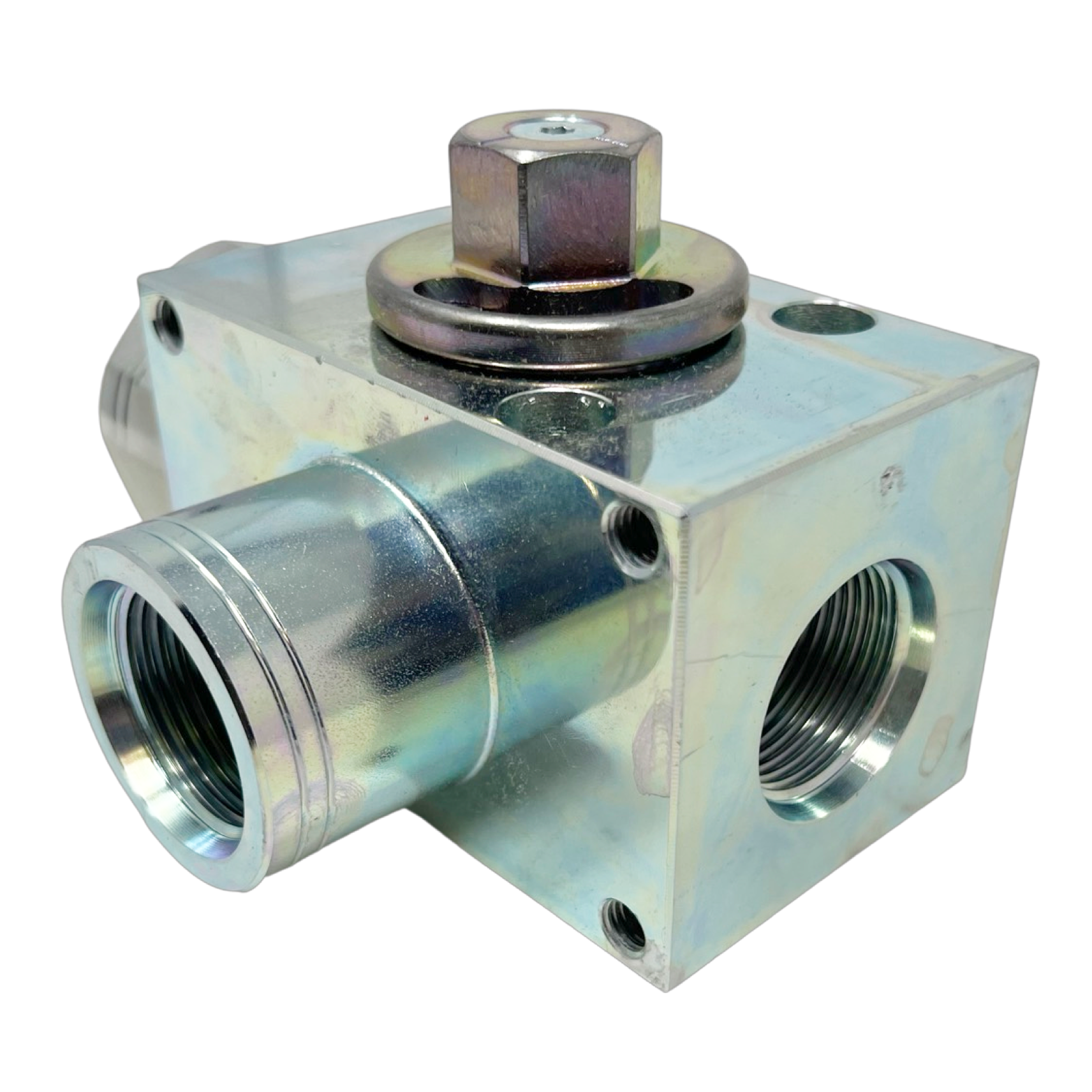 AV3LS#12-11DV : AFP 3-Way Excavator Style Ball Valve, 5075psi rated, Steel, #12 SAE (3/4")