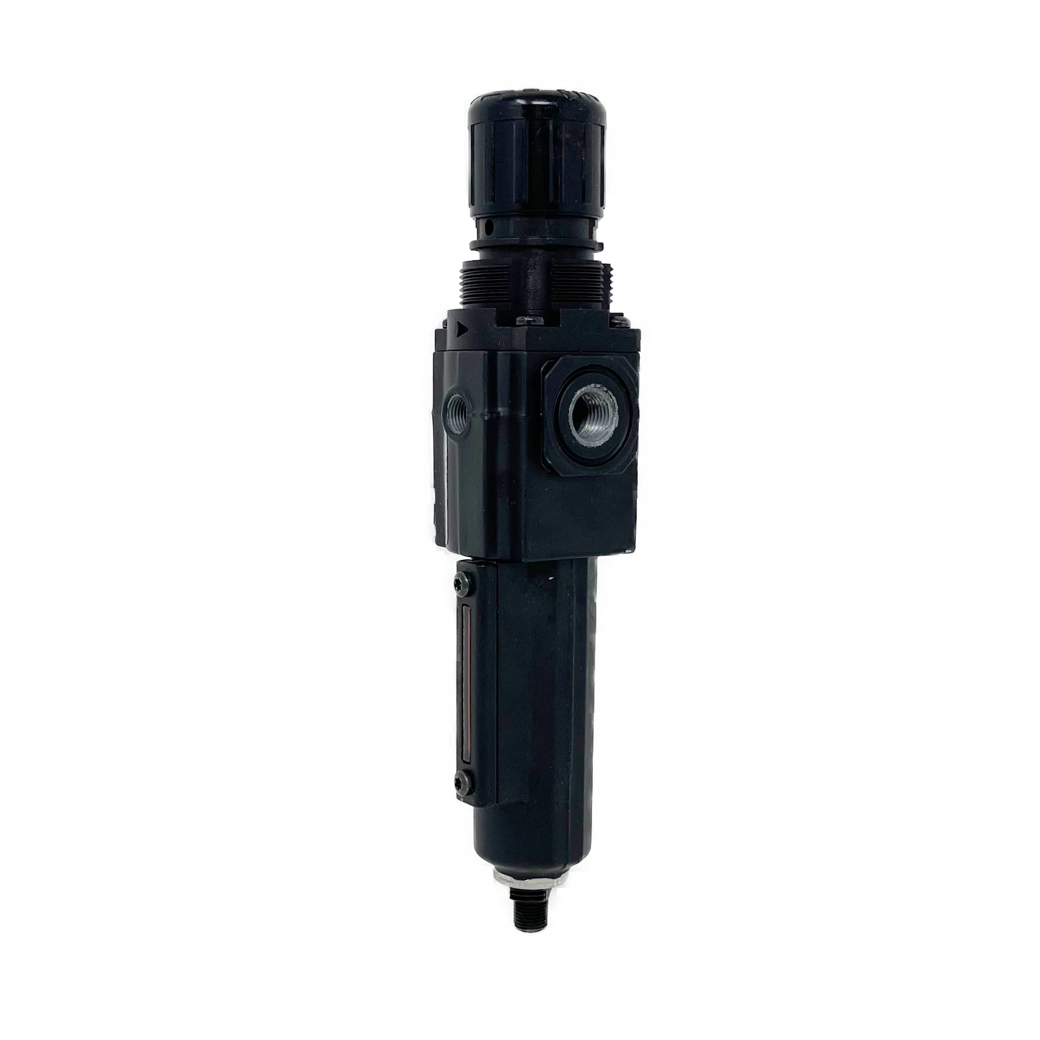 B72G-2AK-AE3-RMN : Norgren Excelon Combo Filter/Regulator, 1/4" NPT, Knob Adjust, Auto Drain, Short Metal Bowl, 40-Micron, Relieving, 5-150psi, No Gauge