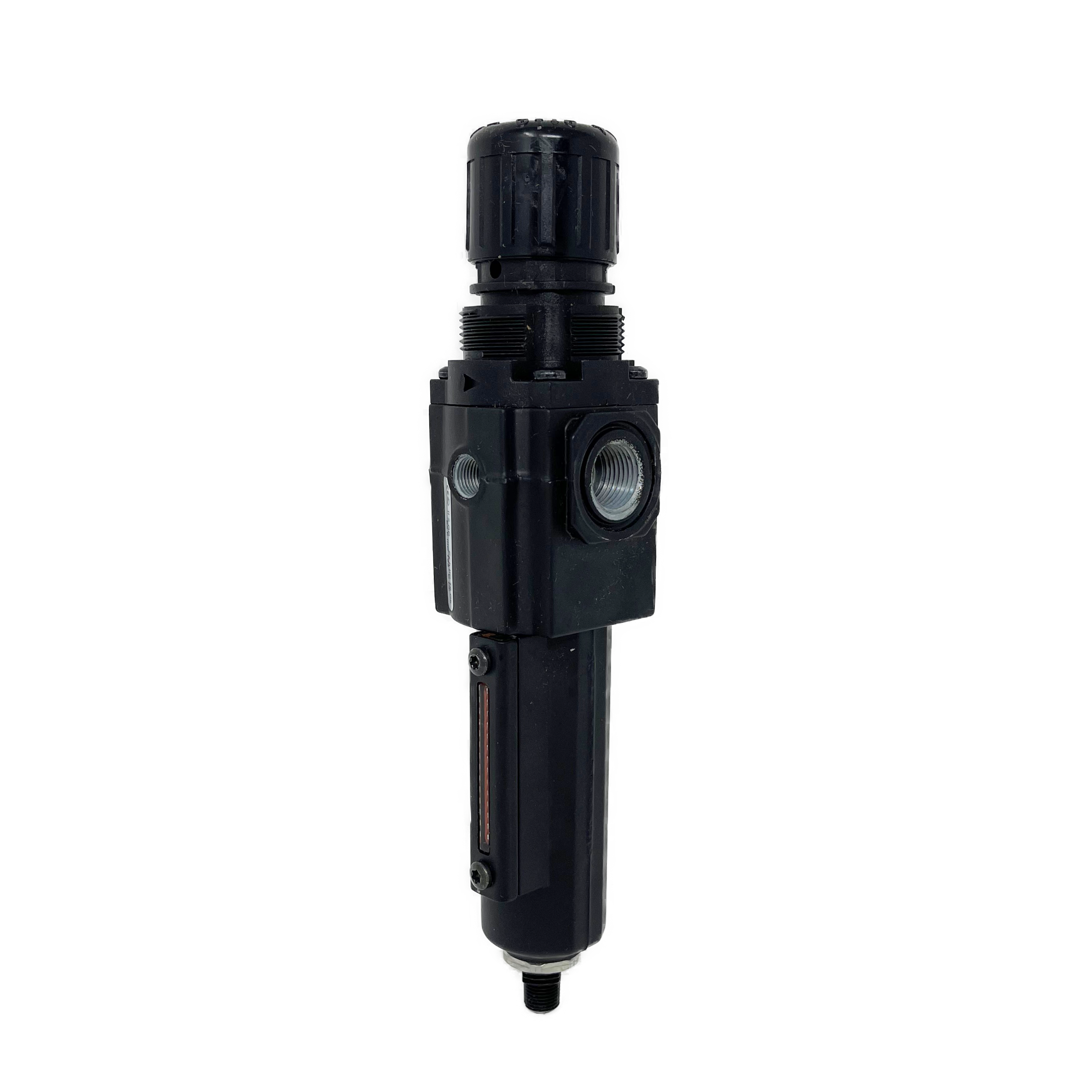 B72G-3AK-AE3-RMN : Norgren Excelon Combo Filter/Regulator, 3/8" NPT, Knob Adjust, Auto Drain, Long Metal Bowl, 40-Micron, Relieving, 5-150psi, No Gauge
