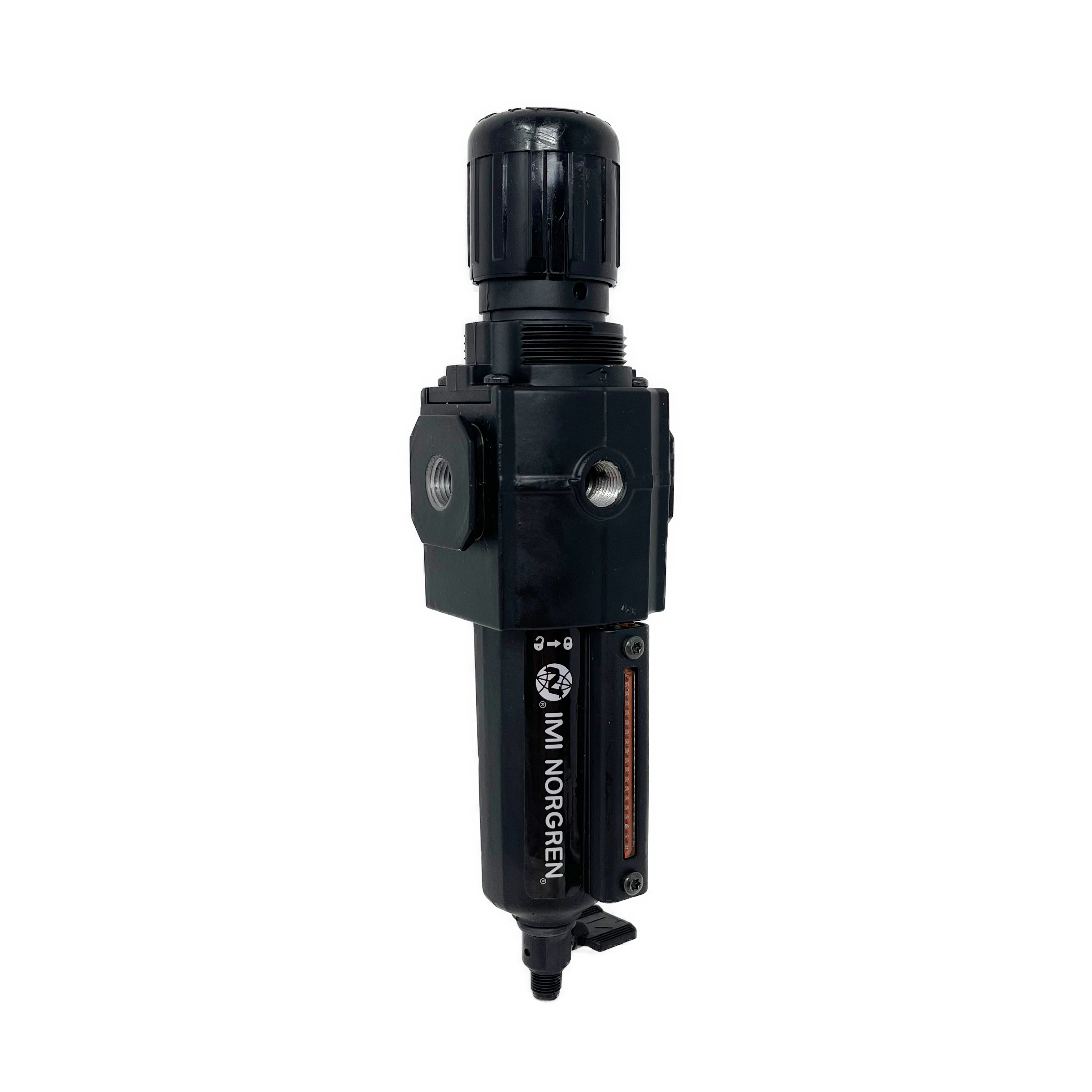 B73G-2AK-QD1-RMN : Norgren Excelon Combo Filter/Regulator, 1/4" NPT, Knob Adjust, Manual 1/4 Turn Drain, Metal Bowl, 5-Micron, Relieving, 5-150psi, No Gauge