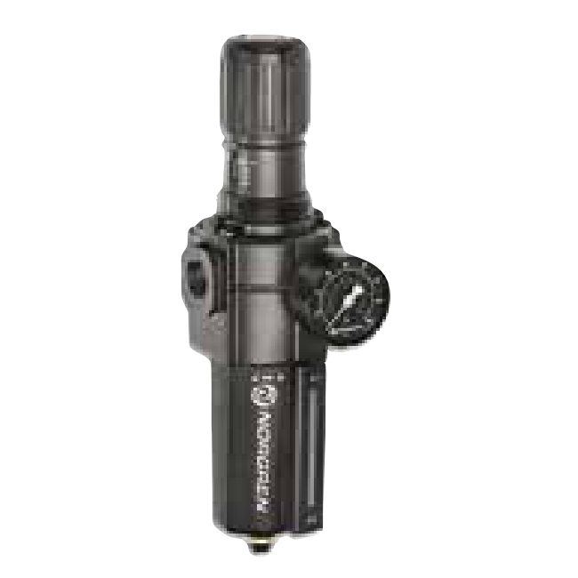 B74G-6AK-QD3-RMG : Norgren Excelon Combo Filter/Regulator, 3/4" NPT, Knob Adjust, Manual 1/4 Turn Drain, Metal Bowl, 40-Micron, Relieving, 5-150psi, with Gauge