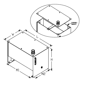BT-JIC-60 : Saint Machinery Reservoir, JIC Bolt-On Top, Carbon Steel, 60-Gallon Capacity