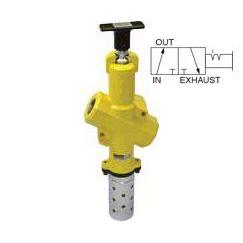 C0023B : Norgren Inline Lockout Valve, 3/8" NPT ports, with muffler