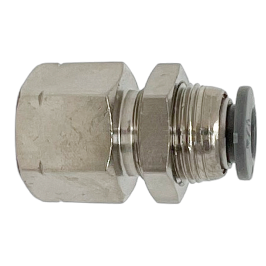 C24320218-10PACK : Norgren Female bulkhead, 5/32 tube O/D, 1/8 NPT port, M12x1.0 thread