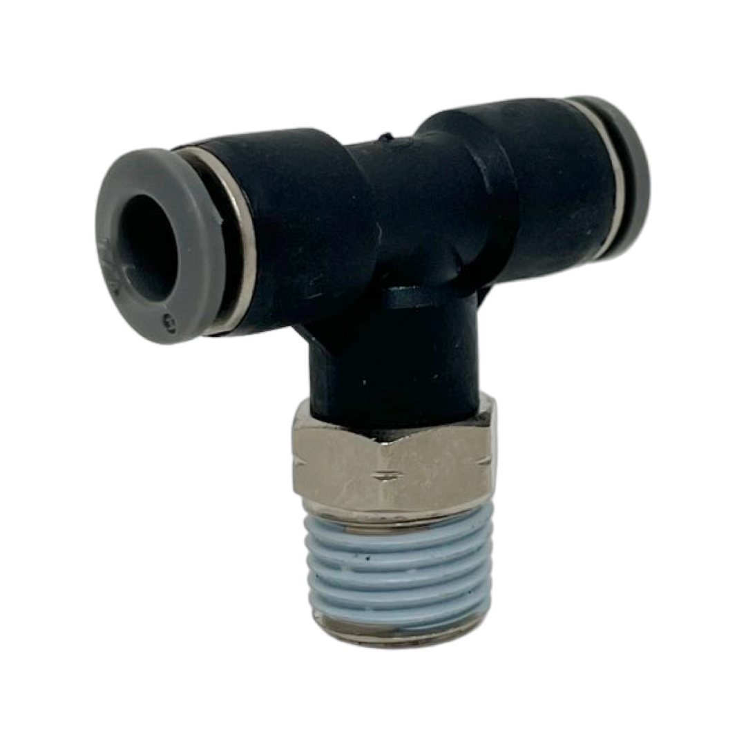 C24670548-5PACK : Norgren Swivel tee adapter, 5/16 tube O/D, 1/2 NPT thread