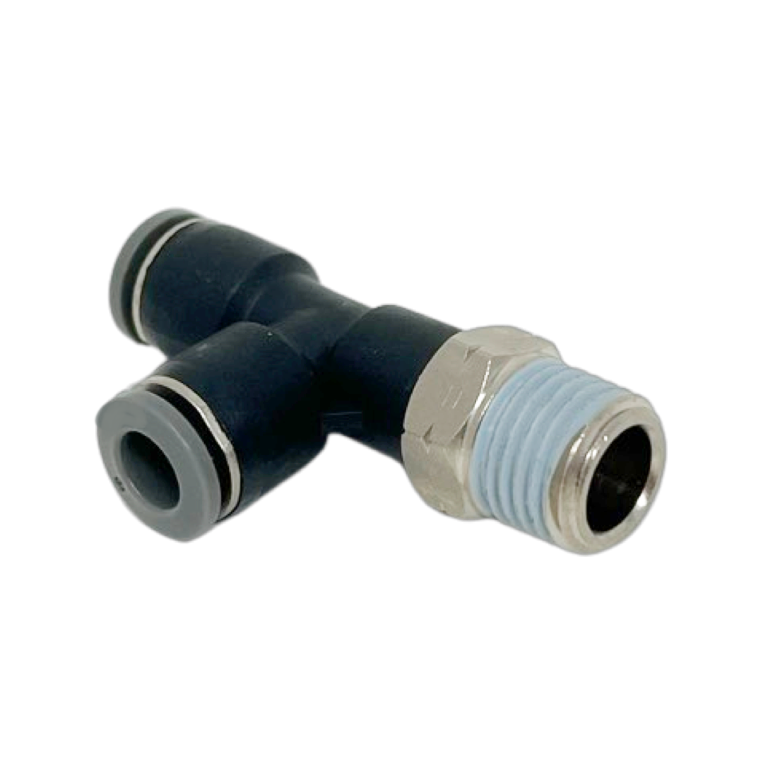 C24680728-5PACK : Norgren Swivel Run Tee adapter, 1/2 tube O/D, 1/4 NPT thread