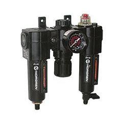 C73A-3AK-AD3-RMG-QDN : Norgren C73 Series, combination FRL, micro-fog lubricator, 3/8 PTF ports, metal filter bowl with liquid l