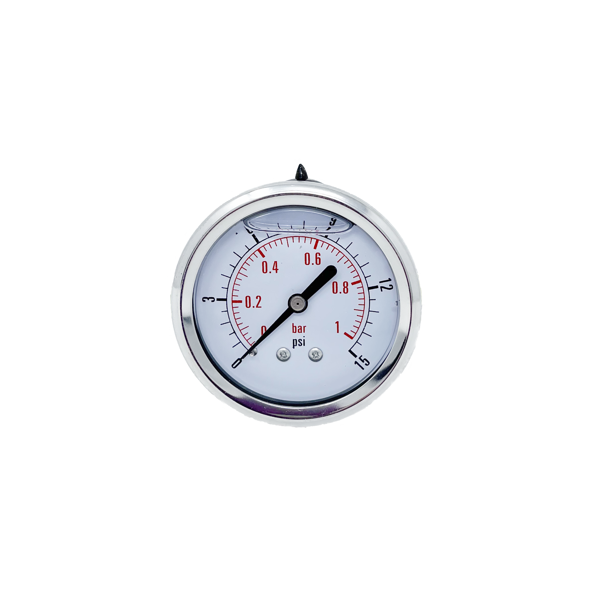 CF1P-001D : Dynamic Pressure Gauge, 2.5" Face, 0-15psi Pressure Range, 1/4" NPT, Center Back Style