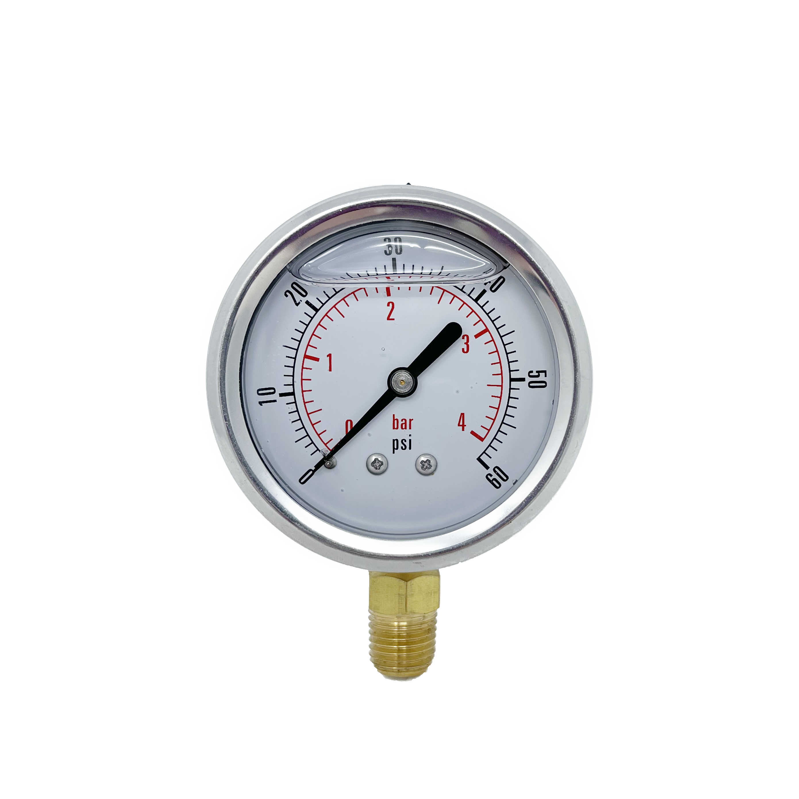 CF1P-004A : Dynamic Pressure Gauge, 2.5" Face, 0-60psi Pressure Range, 1/4" NPT, Stem Mounted Style