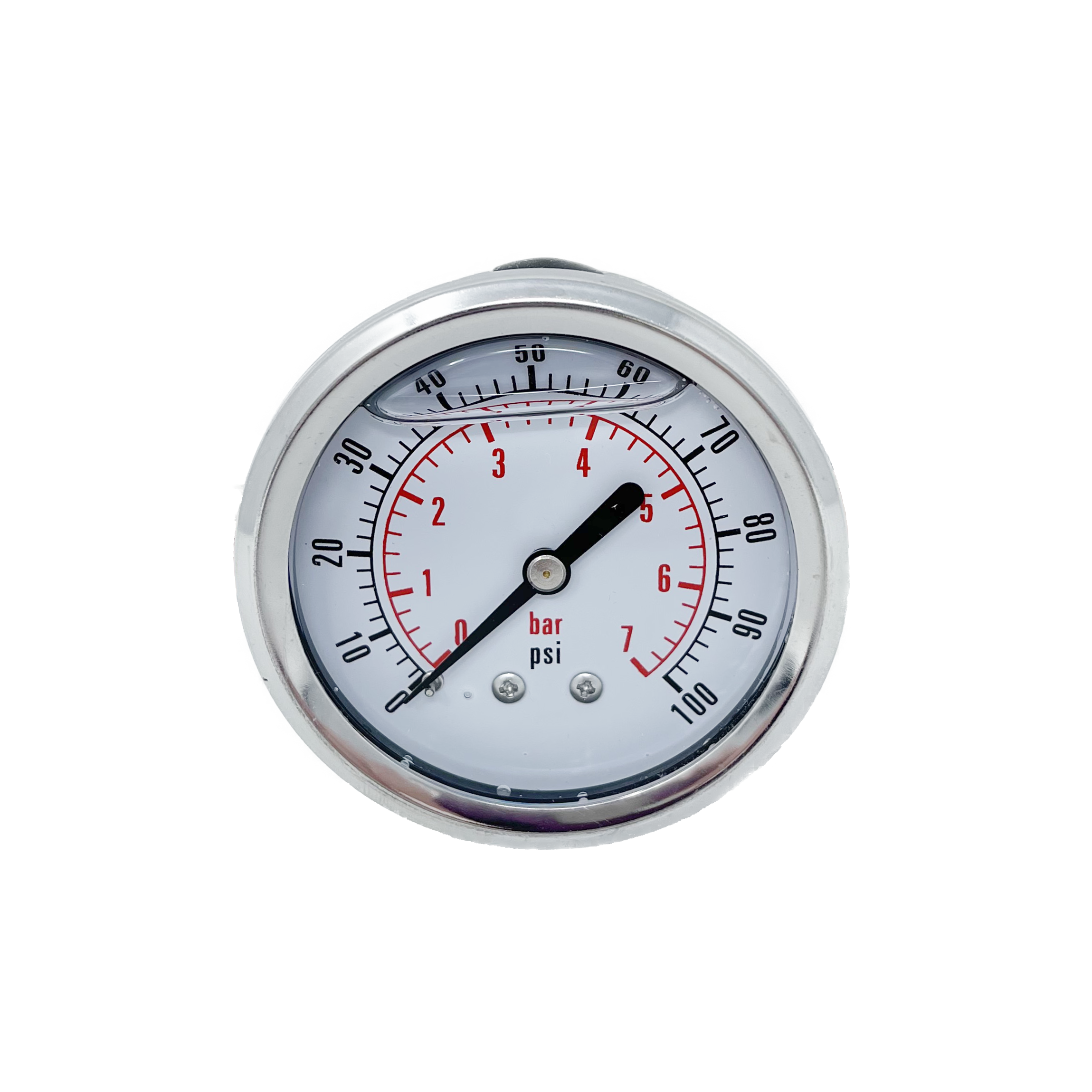 CF1P-007D : Dynamic Pressure Gauge, 2.5" Face, 0-100psi Pressure Range, 1/4" NPT, Center Back Style