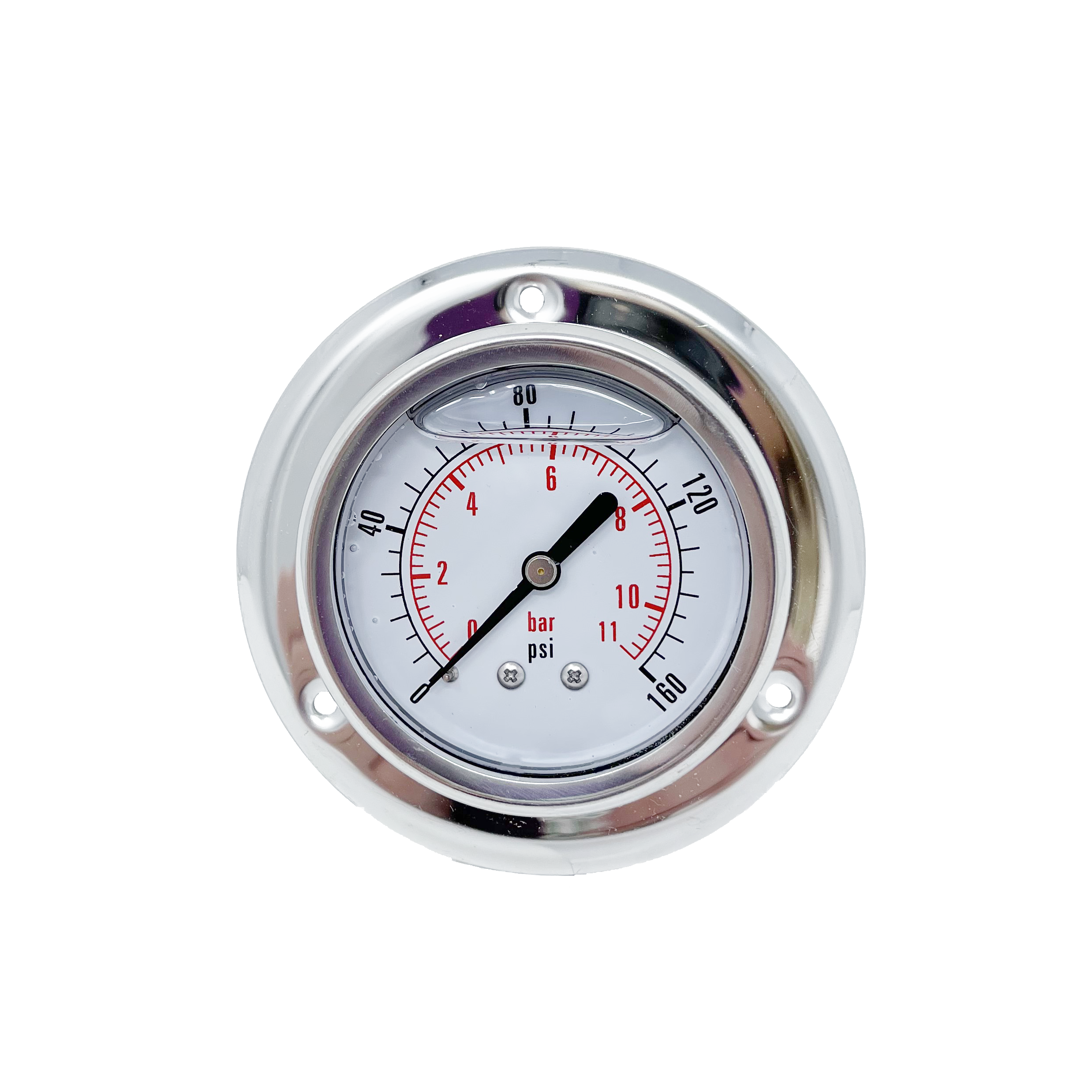 CF1P-010E : Dynamic Pressure Gauge, 2.5" Face, 0-160psi Pressure Range, 1/4" NPT, Panel Flange Style