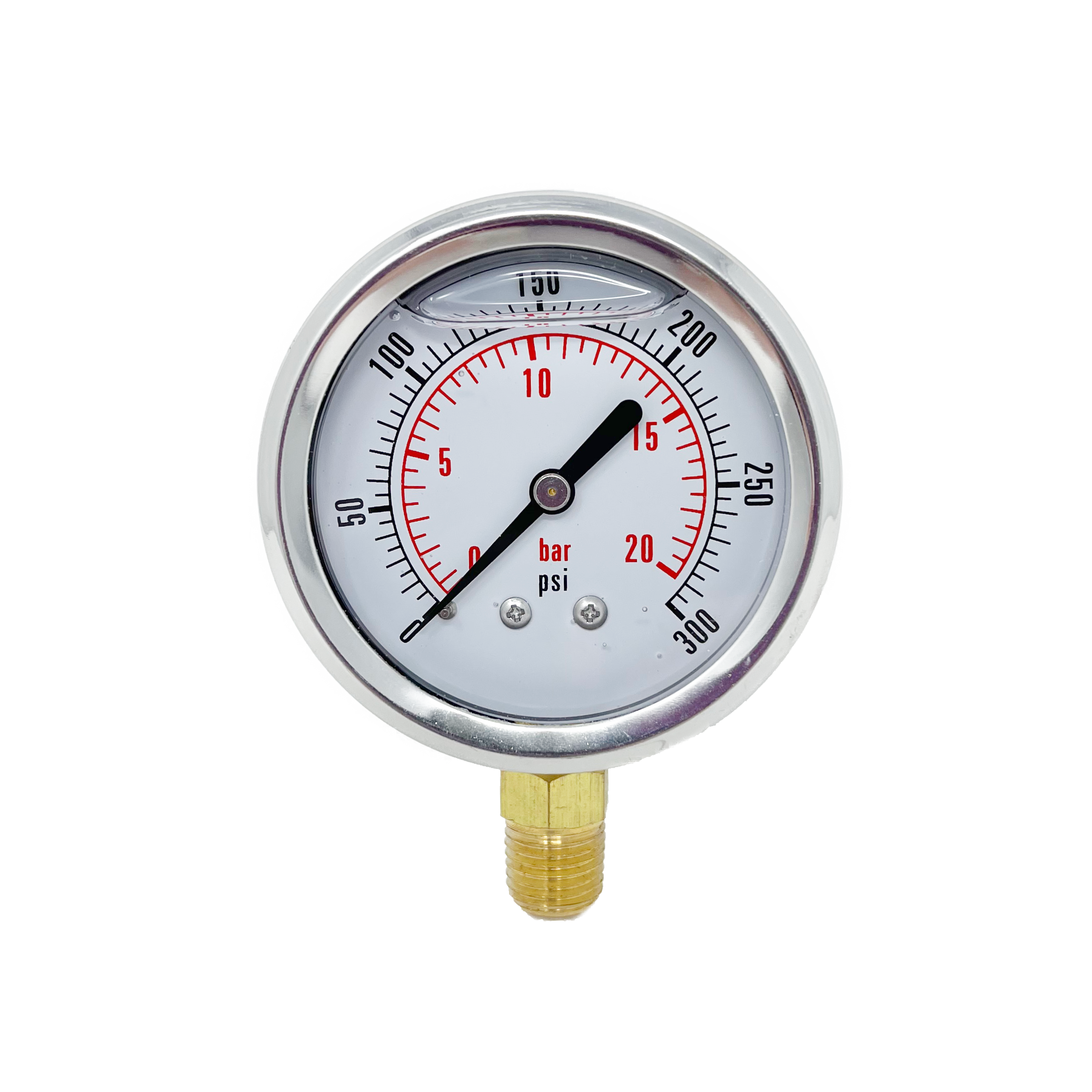 CF1P-020A : Dynamic Pressure Gauge, 2.5" Face, 0-300psi Pressure Range, 1/4" NPT, Stem Mounted Style