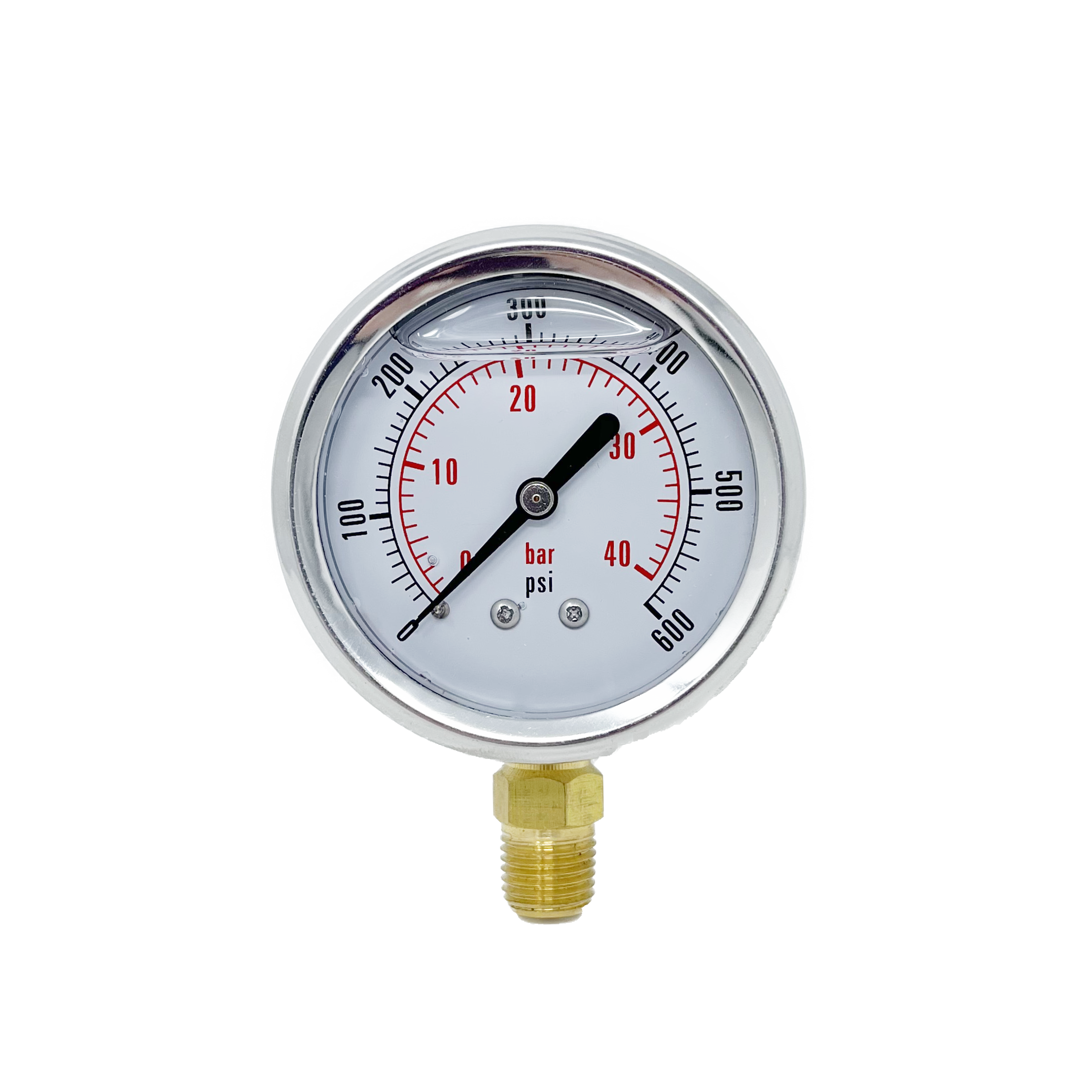 CF1P-040A : Dynamic Pressure Gauge, 2.5" Face, 0-600psi Pressure Range, 1/4" NPT, Stem Mounted Style