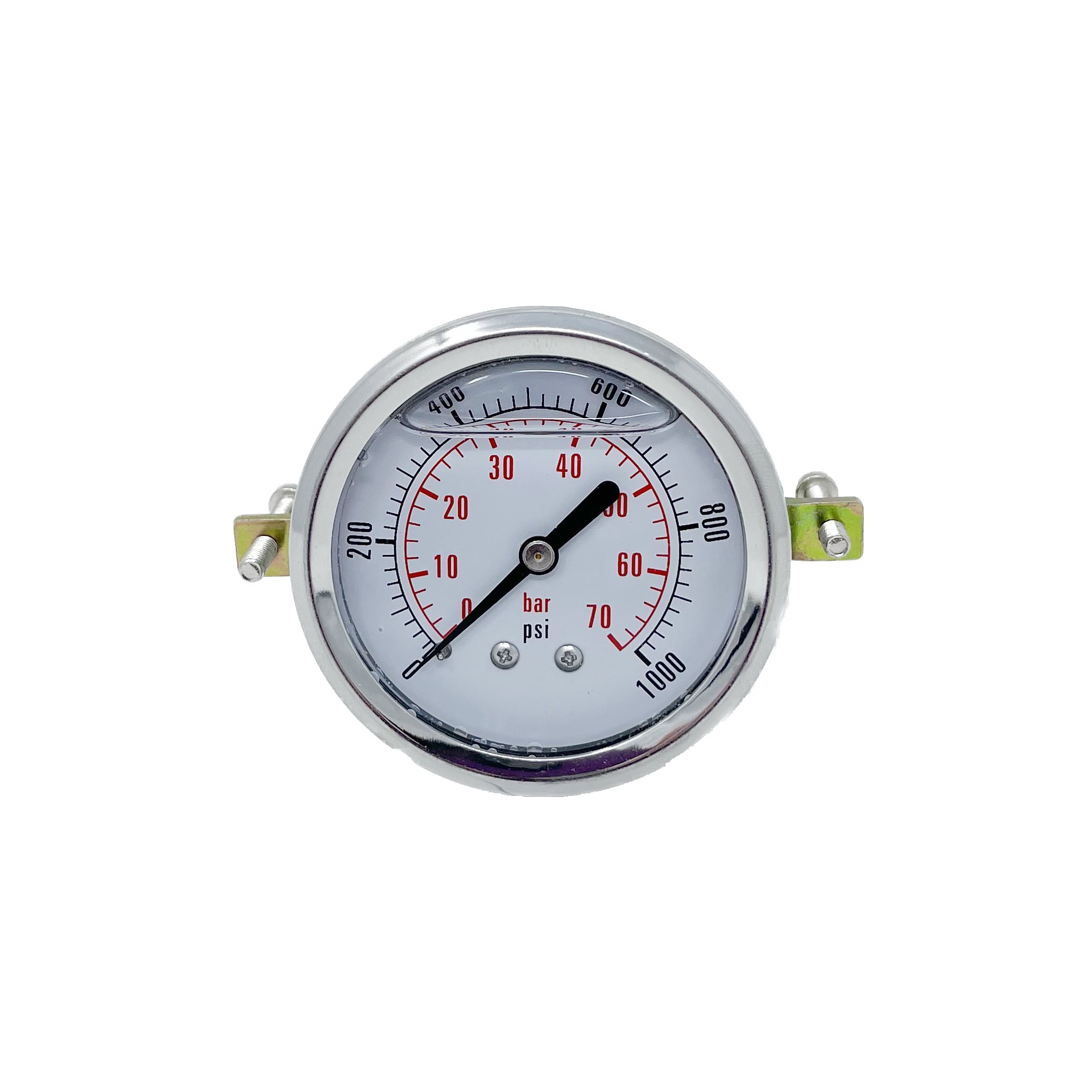 CF1P-070B : Dynamic Pressure Gauge, 2.5" Face, 0-1000psi Pressure Range, 1/4" NPT, Panel Clamp with U-Bolt Style