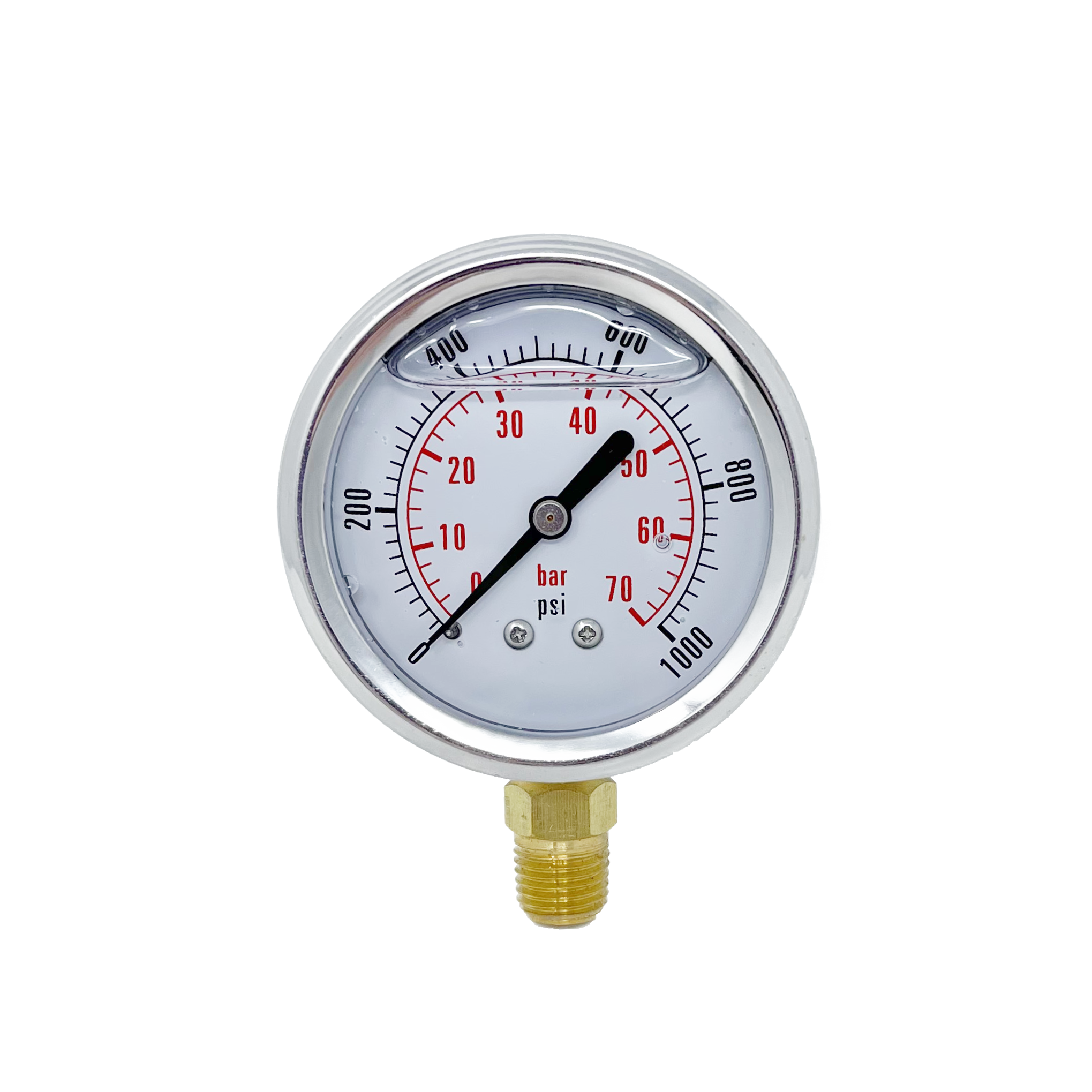 CF1P-070A : Dynamic Pressure Gauge, 2.5" Face, 0-1000psi Pressure Range, 1/4" NPT, Stem Mounted Style