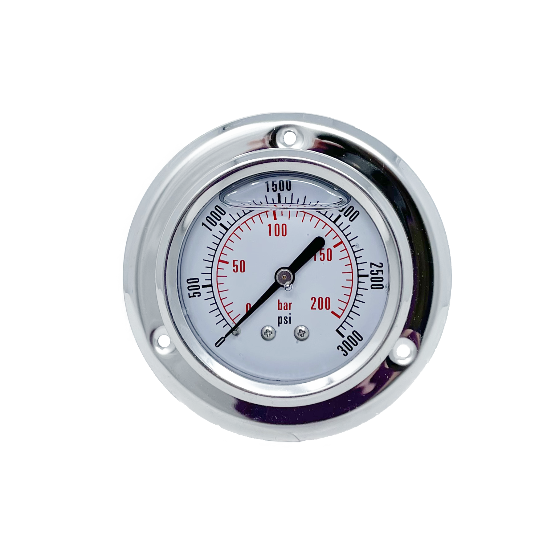 CF1P-210E : Dynamic Pressure Gauge, 2.5" Face, 0-3000psi Pressure Range, 1/4" NPT, Panel Flange Style