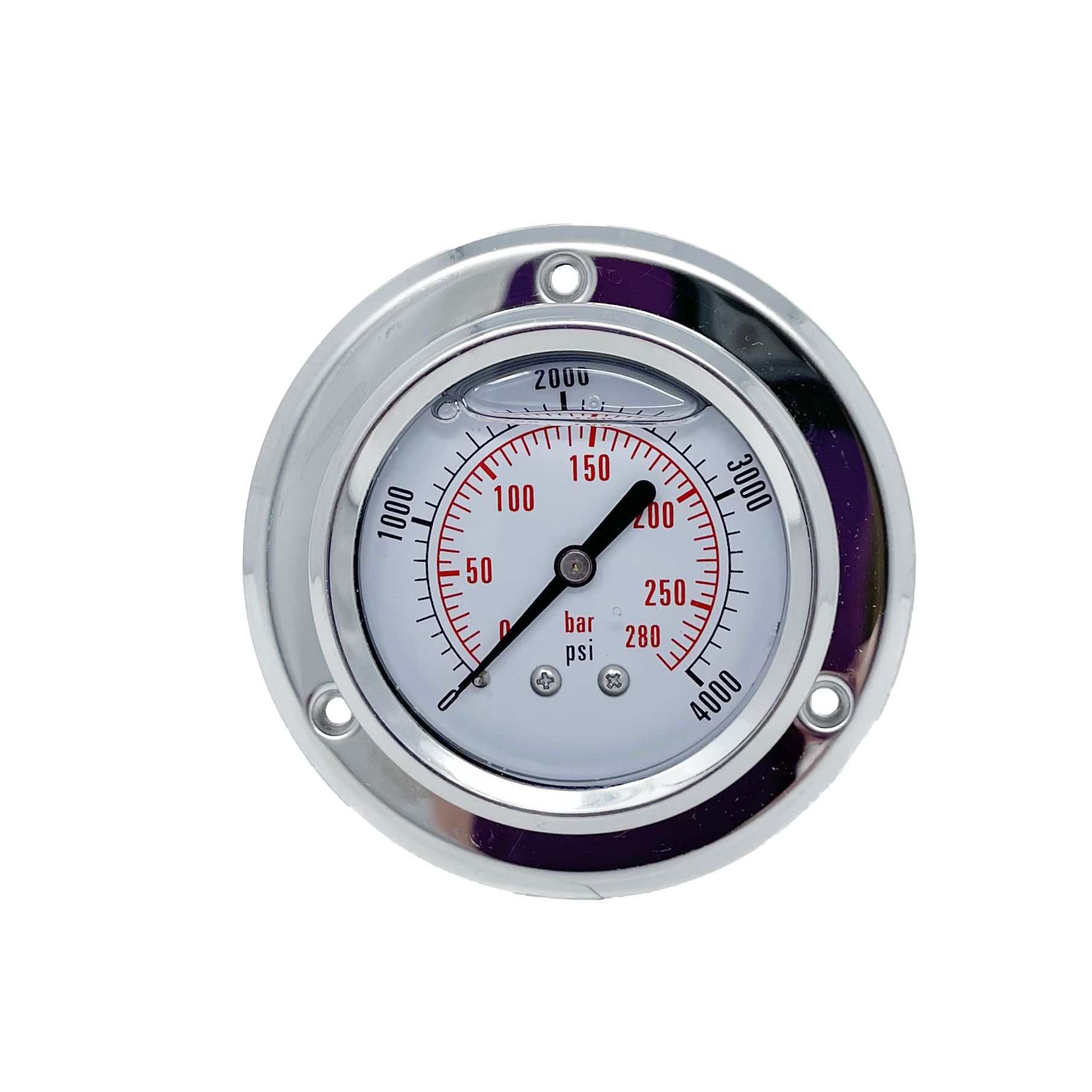 CF1P-280E : Dynamic Pressure Gauge, 2.5" Face, 0-4000psi Pressure Range, 1/4" NPT, Panel Flange Style