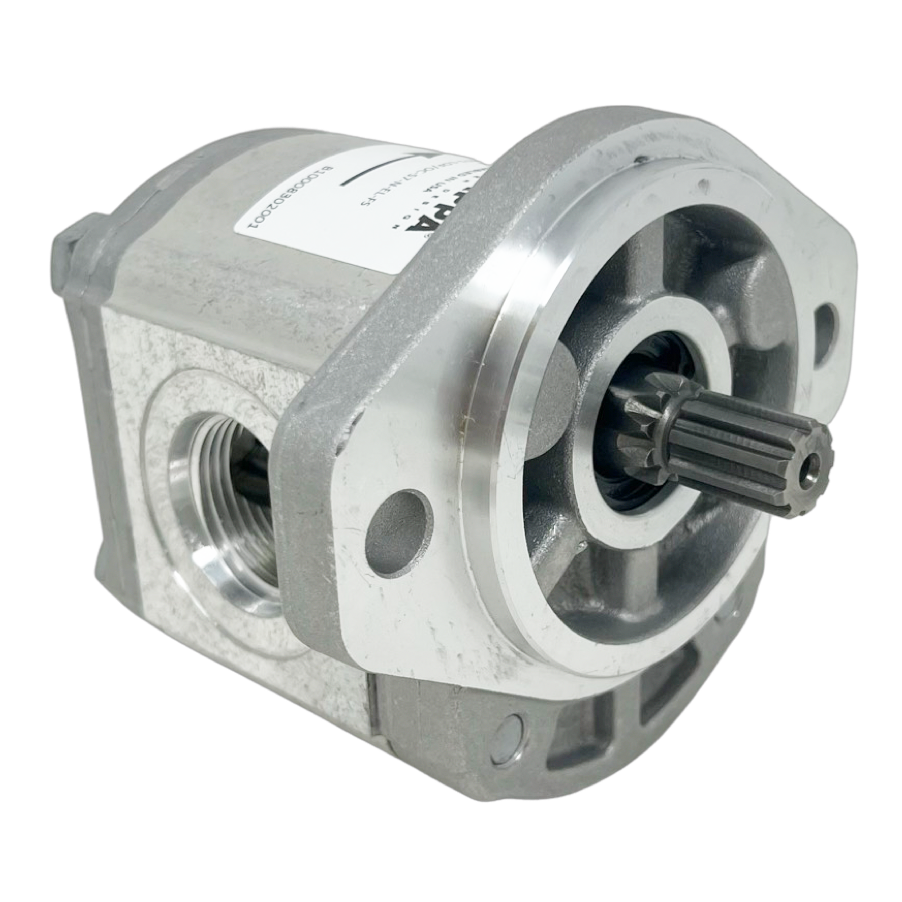 PLP20.11,2D0-07S1-LOF/OC-S7-N-EL-FS : Casappa Polaris Gear Pump, 11.23cc, 3625psi Rated, 3500RPM, CW, 11T 16/32dp Shaft, SAE A 2-Bolt Flange, 1" #16 ORB Inlet, 0.625 (5/8") #10 SAE Outlet, Aluminum Body & Flange