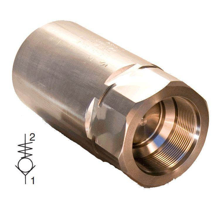 CVH05-1500N11 : DMIC Check Valve, Inline, 10000psi, 5psi Cracking, 1.5" NPT, Carbon Steel