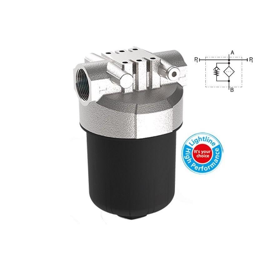 RFL-230-UE-G2-OM-100 : Argo Strainer, 100psi, 20GPM, 50 Micron Paper Element, #20SAE, No Ind., With Bypass Valve
