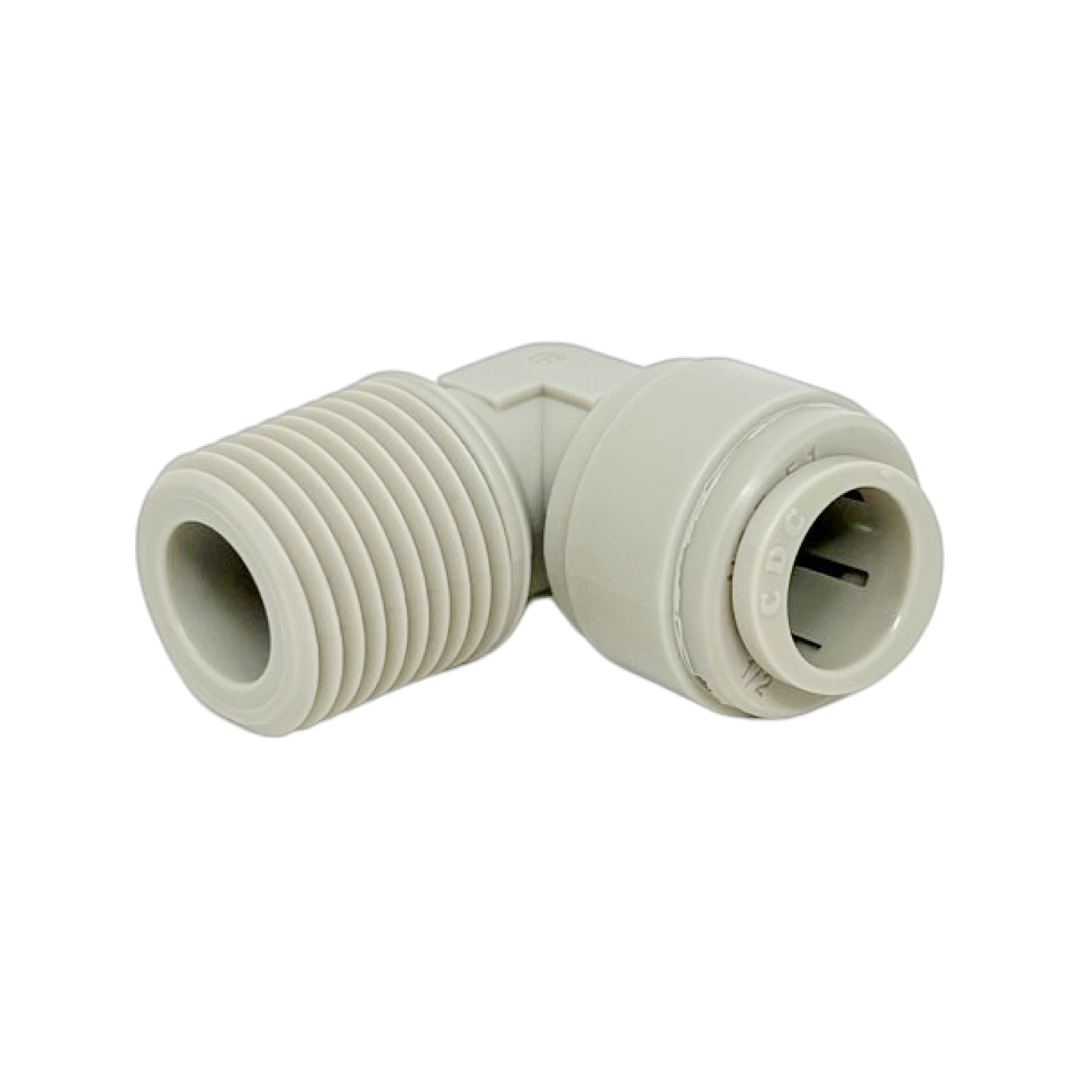 D24450738-5PACK : Norgren Elbow Adapter, 1/2 tube O/D, 3/8 NPT thread
