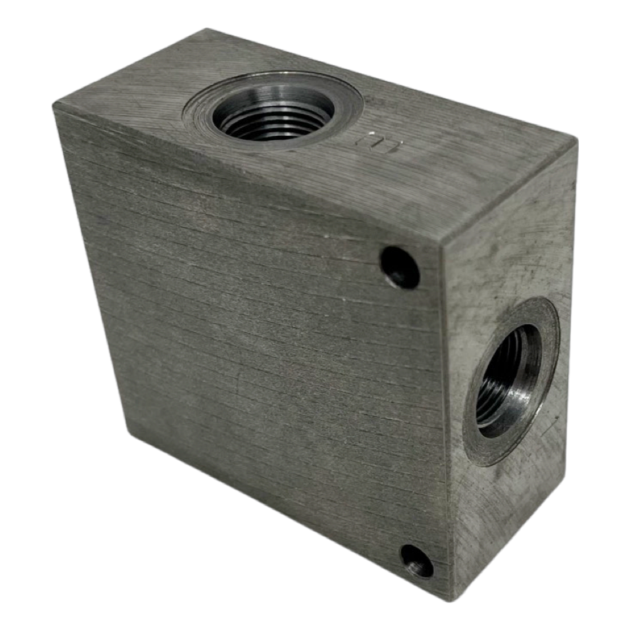 DC103CB8P : Daman Common Cavity Body, C-10-3 Cartridge Cavity, 1/2" NPT Port Connections, 5000psi Rated, Ductile Iron, Without Gauge Port