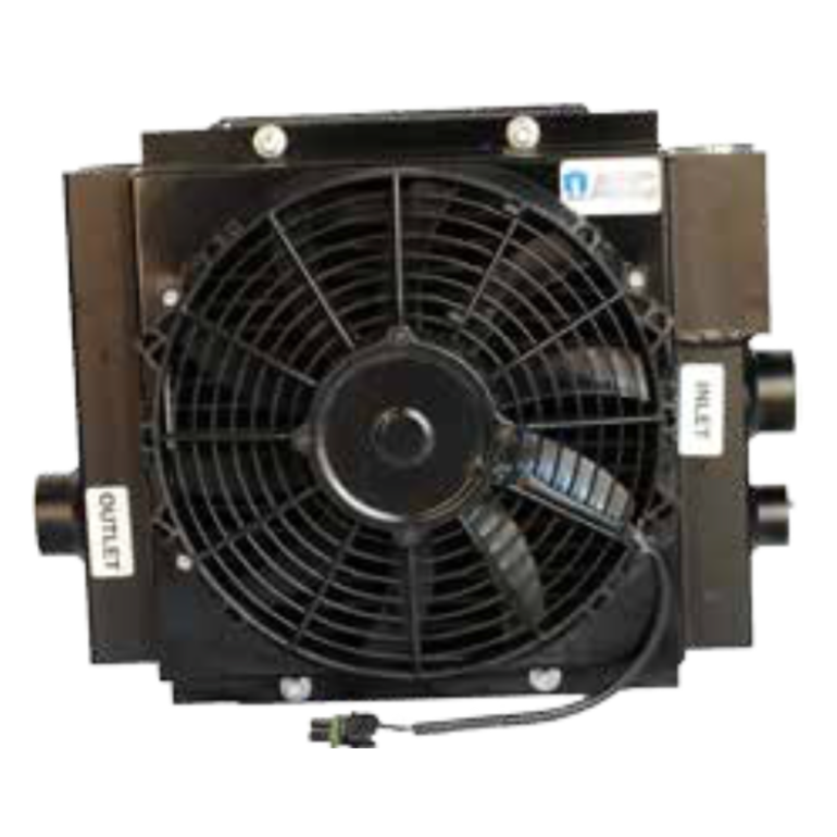 DCS16-24-BP65 : AKG CooL-Line DCS Series Cooler, 24V, 1-Fan, #16 SAE (1"), 65psi Bypass