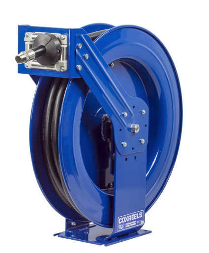 TSHL-N-635-BBX : Coxreels TSHL-N-635-BBX DEF Supreme Duty Spring Rewind Hose Reel, 1" ID, 35' NO HOSE, low pressure, 300psi