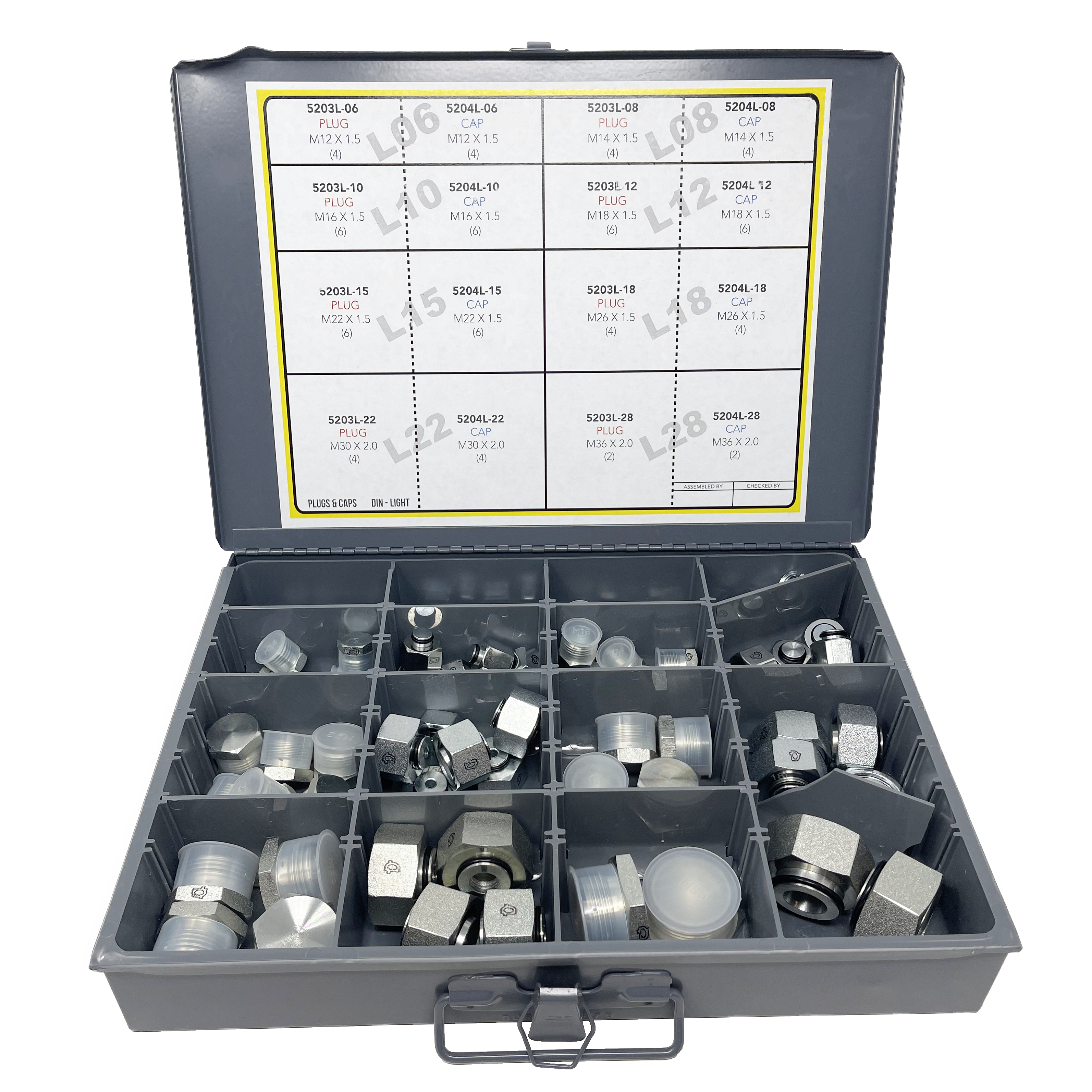 KIT-PL&CP-DIN-L : ADAPTALL DIN PLUG & CAP KIT - LIGHT