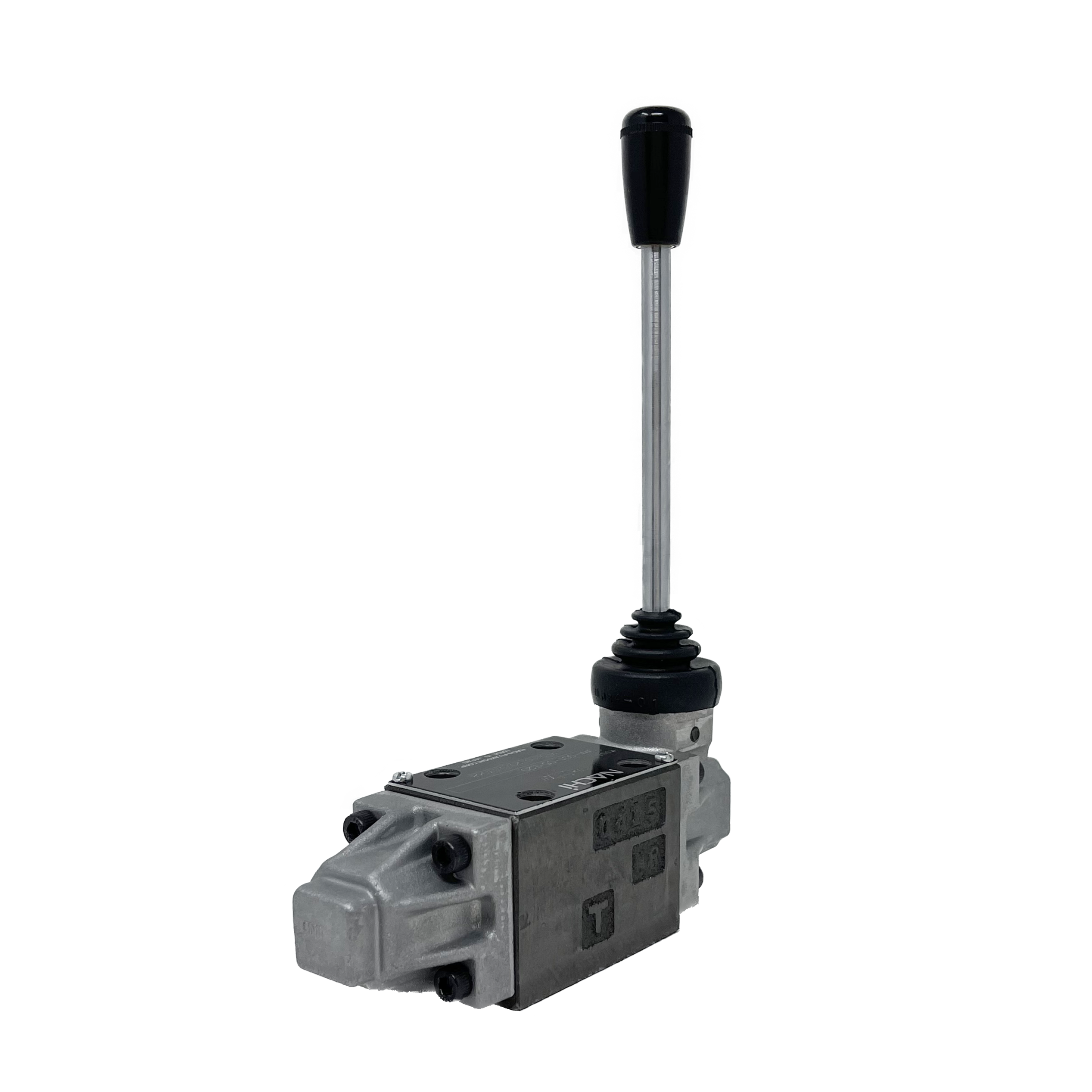 DMA-G01-E3X-E20 : Nachi Manual Lever Valve, 4-Way, D03 (NG6), 10.5GPM, 5075psi, All Ports Blocked Neutral, Detented