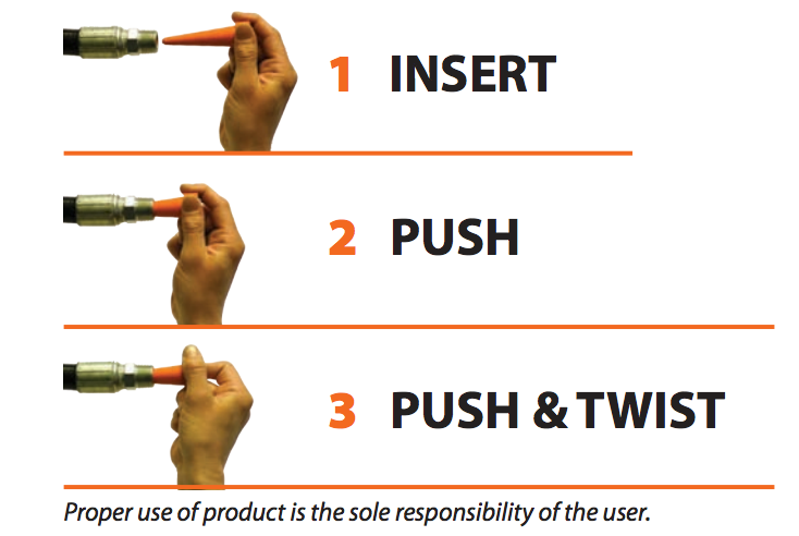 ROPLUG-K : Safety Orange Rhino Drip-Proof Plugs, Multi-Pack