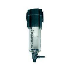 F72G-3AN-QT3 : Norgren Excelon Filter, 3/8" NPT, No Indicator, Manual 1/4 Turn Drain, Long Transparent Bowl, 40-Micron