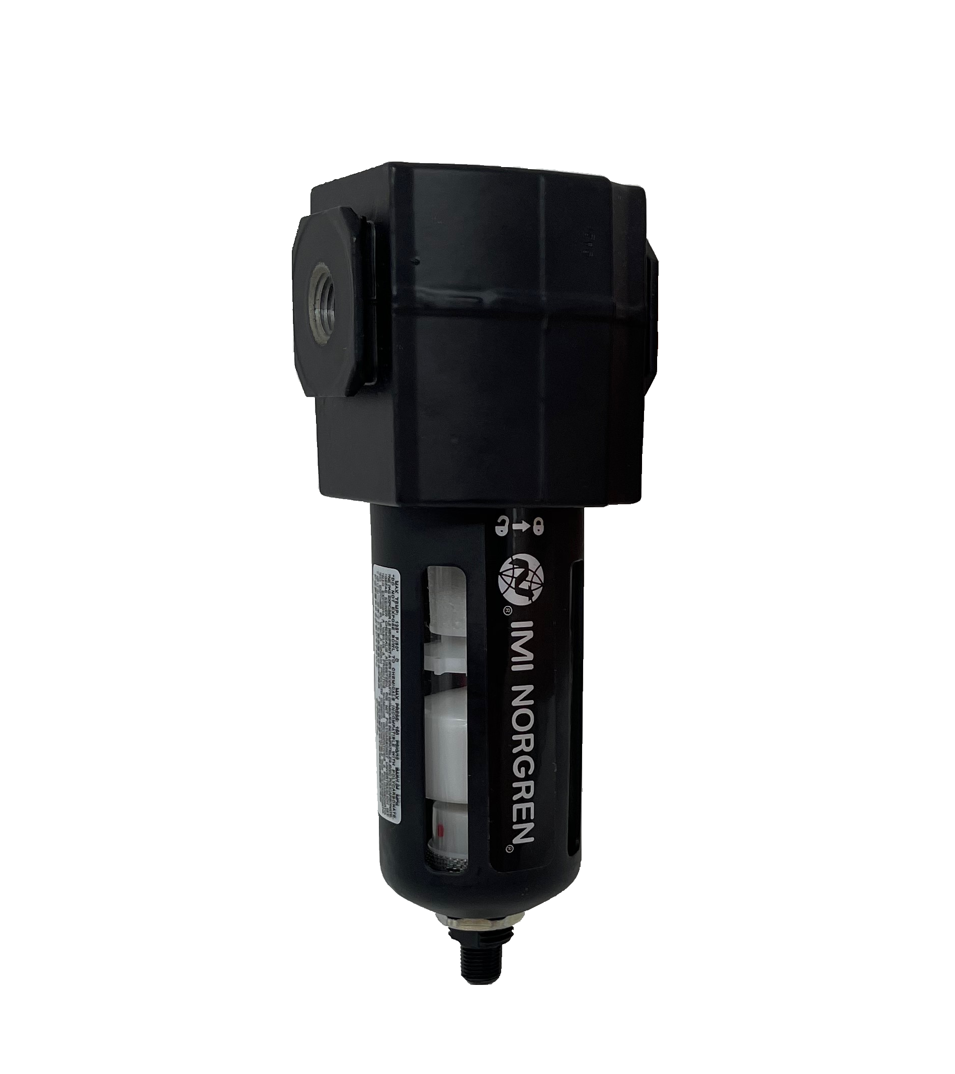 F73G-2AN-AP3 : Norgren Excelon Filter, 1/4" NPT, No Indicator, Auto Drain, Transparent Bowl with Guard, 40-Micron