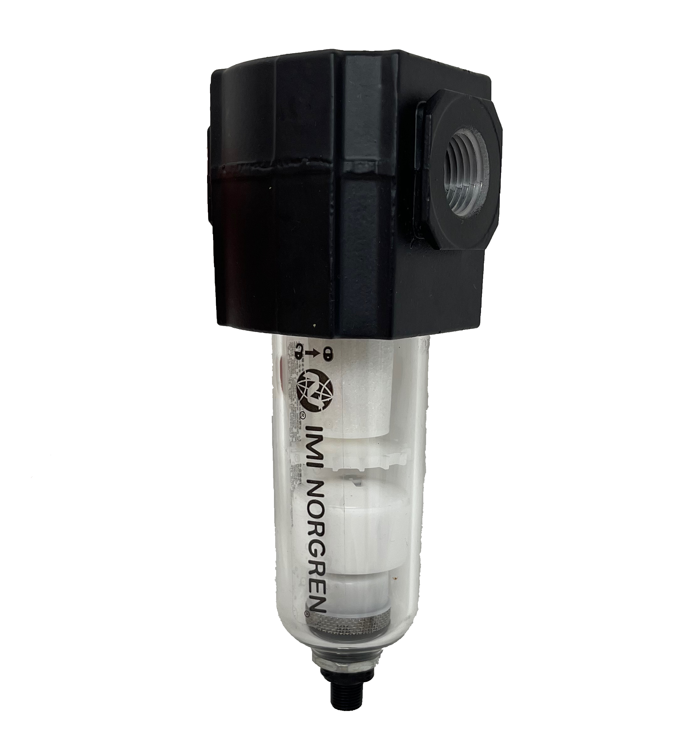 F73G-2AN-AT3 : Norgren Excelon Filter, 1/4" NPT, No Indicator, Auto Drain, Transparent Bowl, 40-Micron