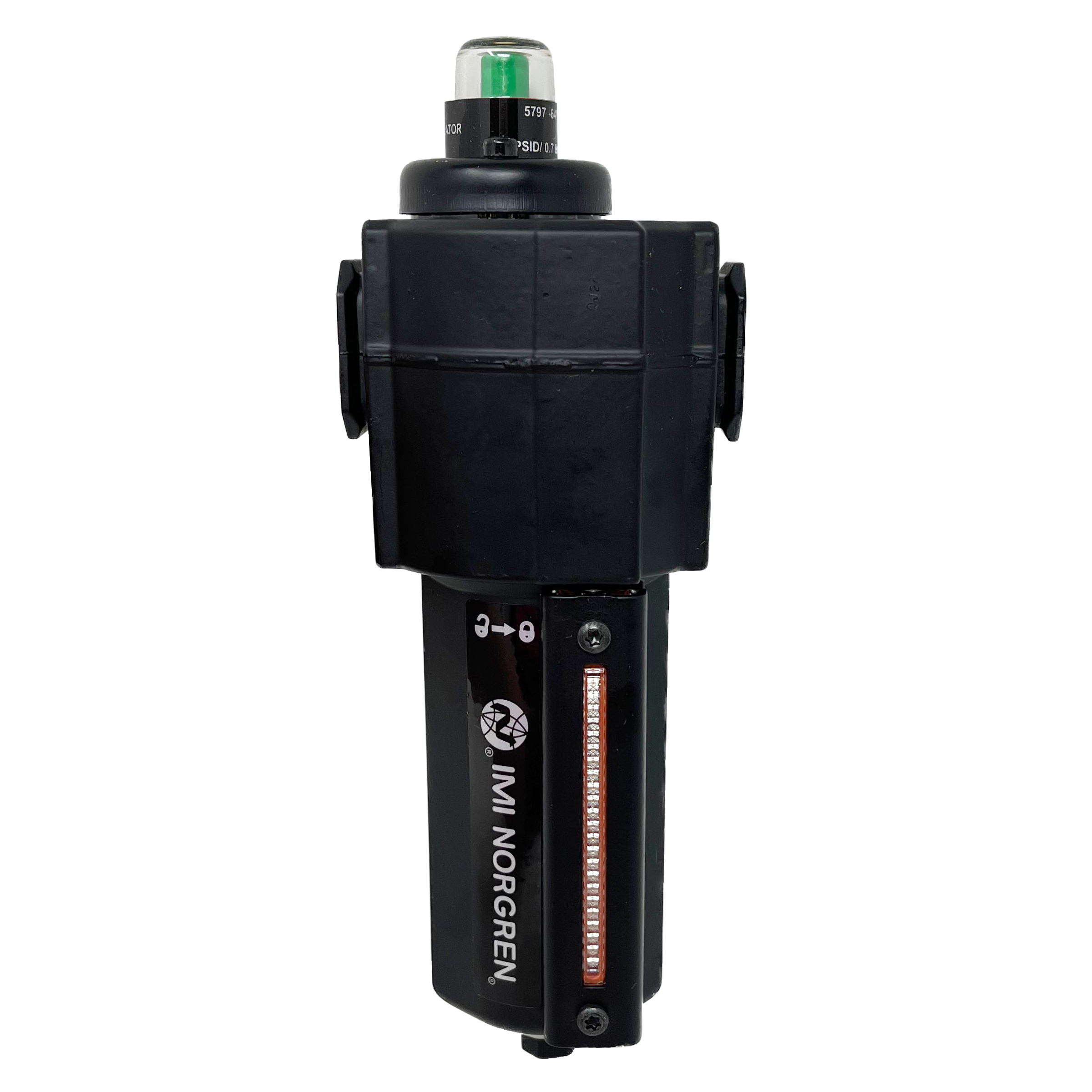 F74C-3AD-AD0 : Norgren Excelon Coalescing Filter, 3/8" NPT, With Mechanical Indicator, Auto Drain, Metal Bowl