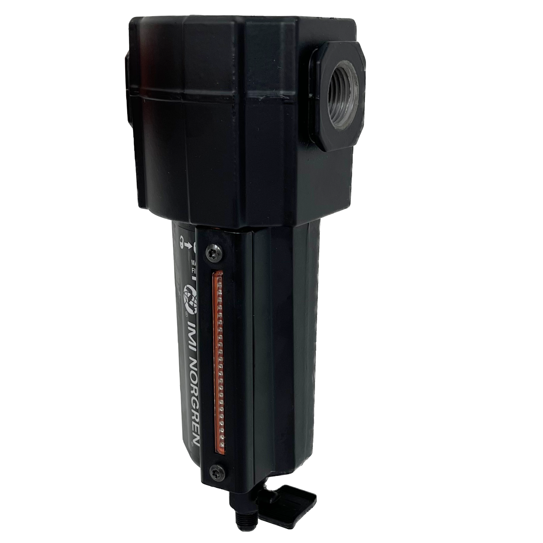 F74G-4AN-QD1 : Norgren Excelon Filter, 1/2" NPT, No Indicator, Manual Drain, Metal Bowl, 5-Micron