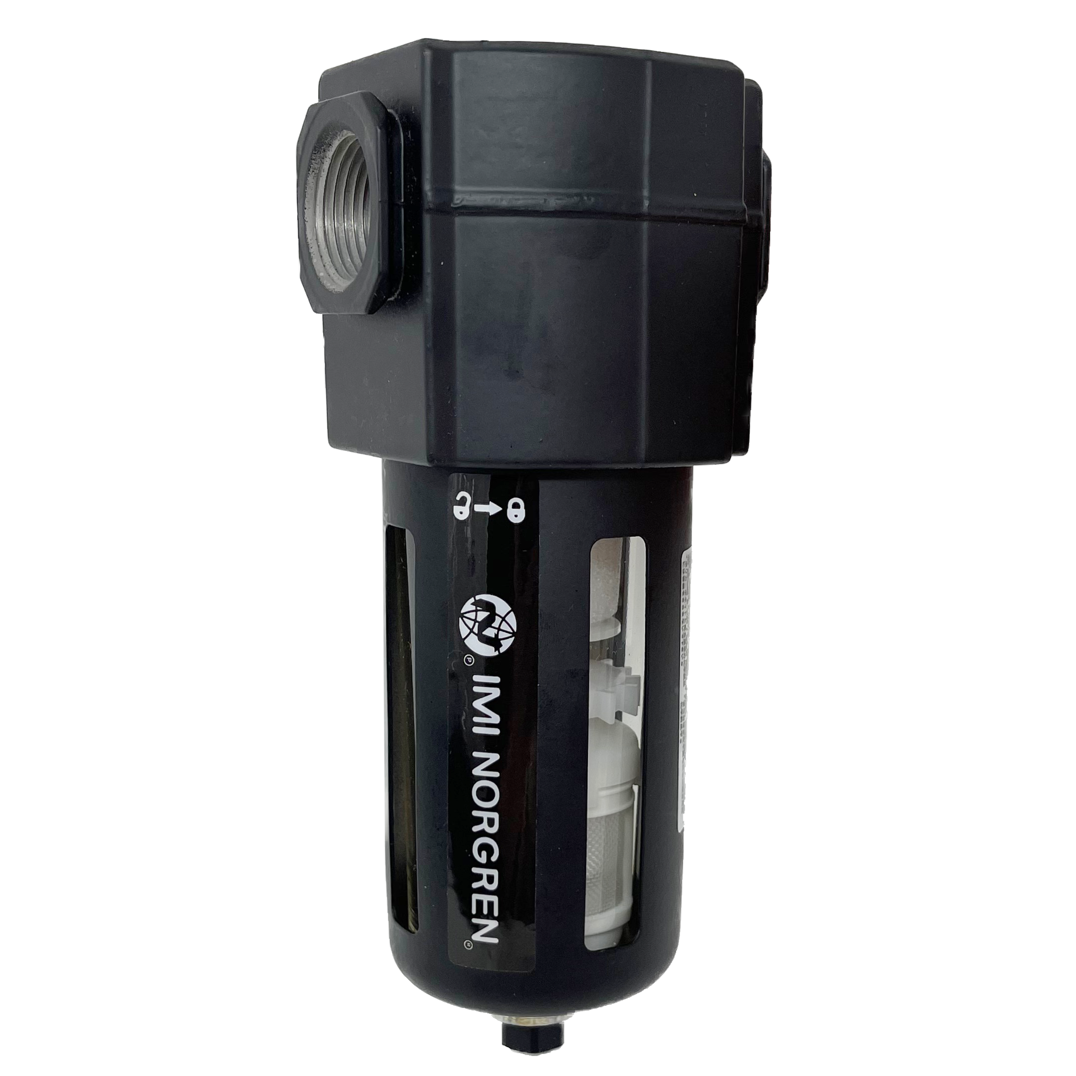 F74G-6AN-AP3 : Norgren Excelon Filter, 3/4" NPT, No Indicator, Auto Drain, Transparent Bowl, 40-Micron