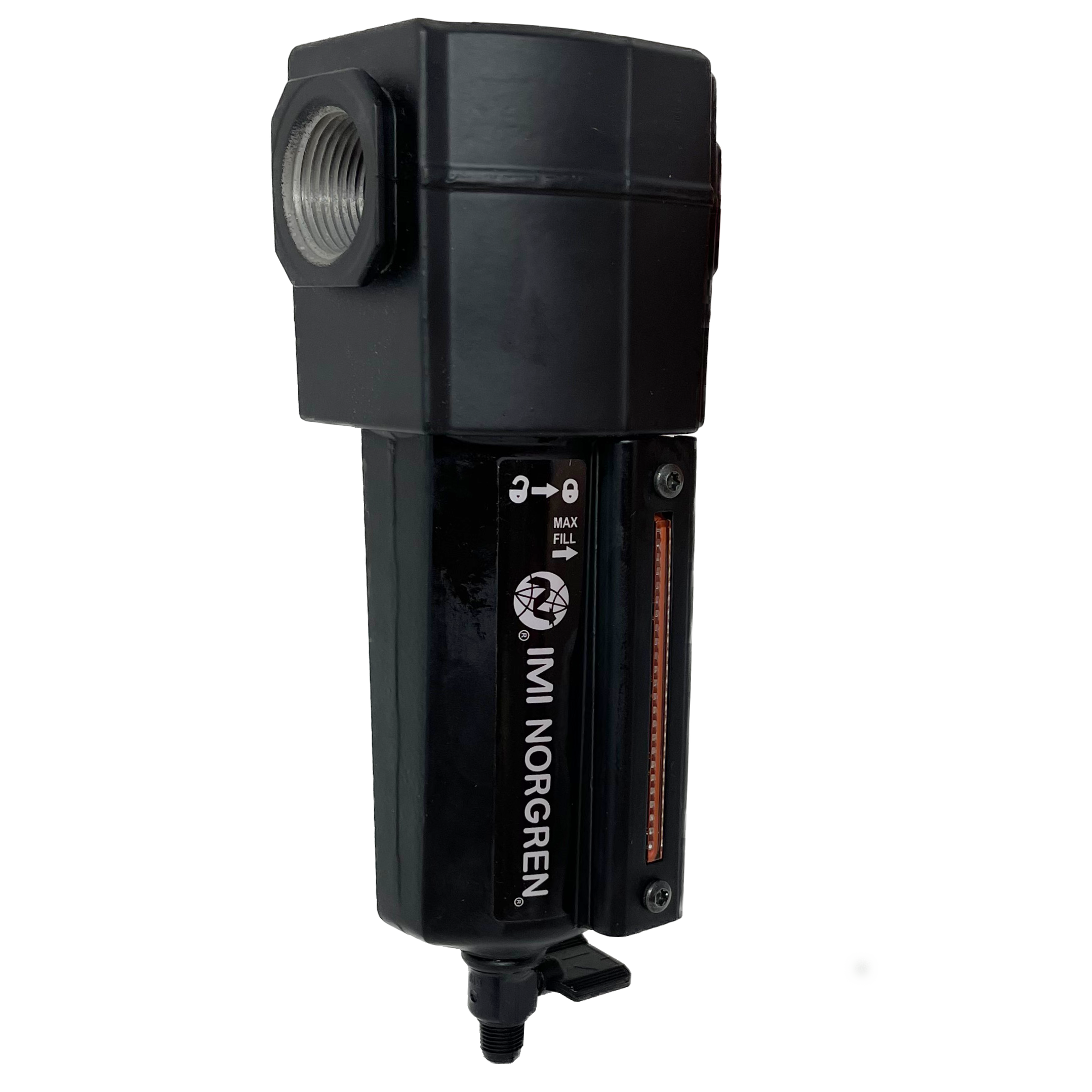 F74G-6AN-QD1 : Norgren Excelon Filter, 3/4" NPT, No Indicator, Manual Drain, Metal Bowl, 5-Micron