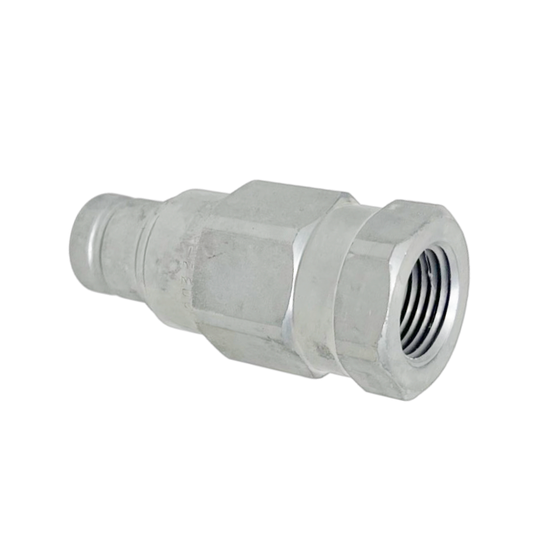 3FFH06 38NPT M : Faster Quick Disconnect, Male 3/8" Coupler, 0.375 (3/8") NPT Connection, 5076psi MAWP, 9.25 GPM, ISO 16028 Interchange, Push to Connect Style, Connection Under Pressure Allowed at Working Pressure Male Side Only
