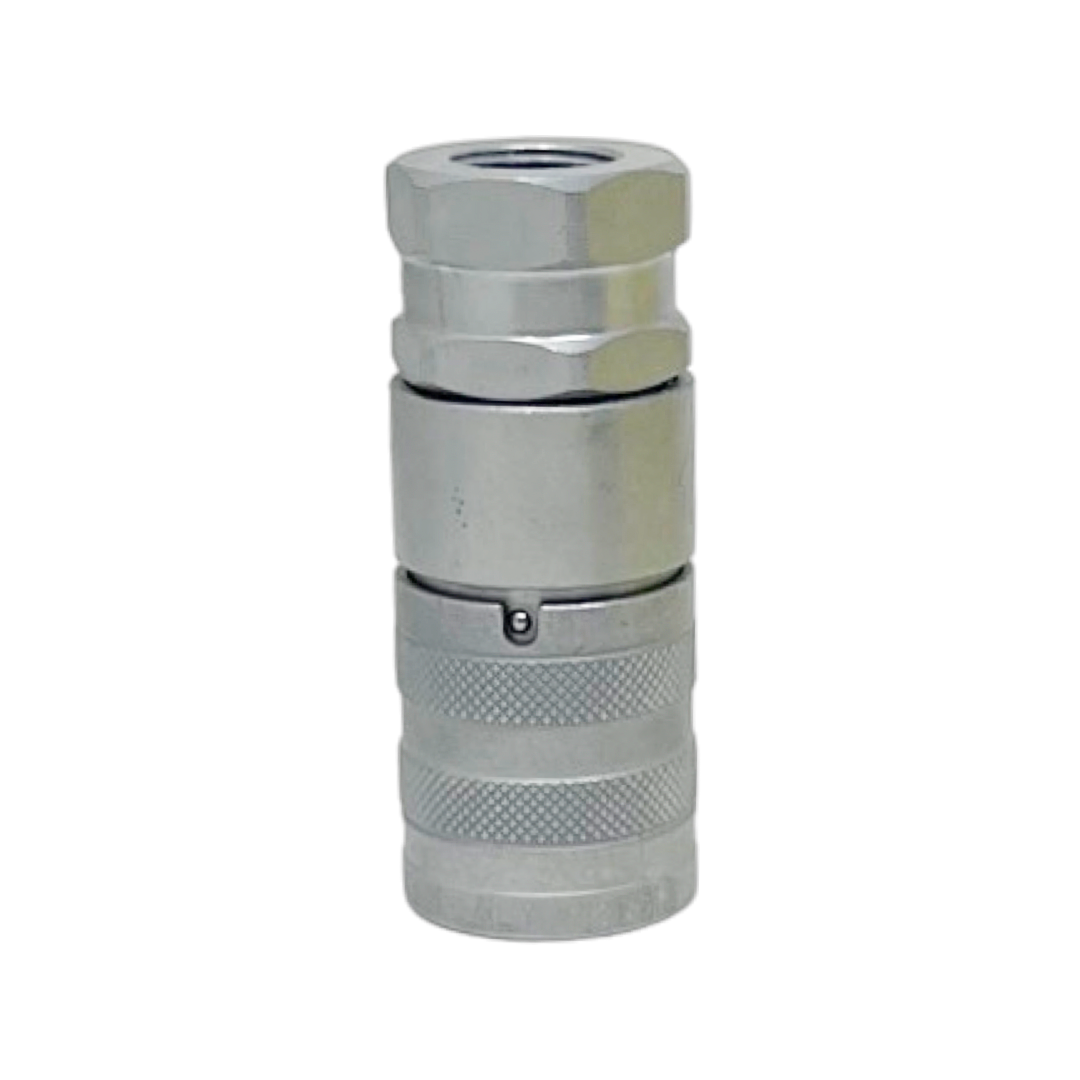 FFH06 38NPT F : Faster Quick Disconnect, Female 3/8" Coupler, 0.375 (3/8") NPT Connection, 5076psi MAWP, 13.2 GPM, ISO 16028 Interchange, Push to Connect Style, Connection Under Pressure Not Allowed
