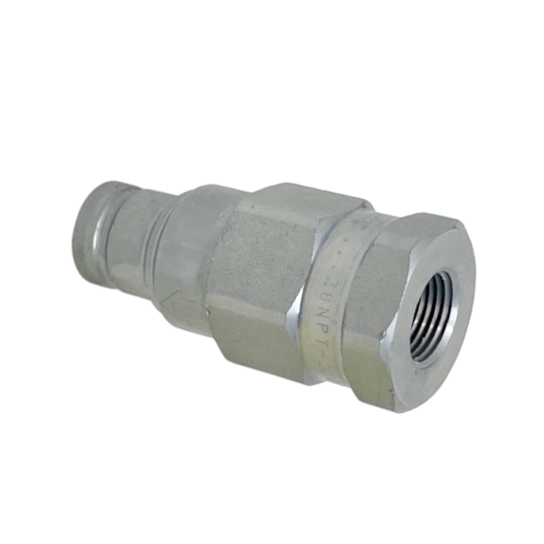 FFH04 14NPT M : Faster Quick Disconnect, Male 1/4" Coupler, 0.25 (1/4") NPT Connection, 5076psi MAWP, 6.6 GPM, ISO 16028 Interchange, Push to Connect Style, Connection Under Pressure Not Allowed