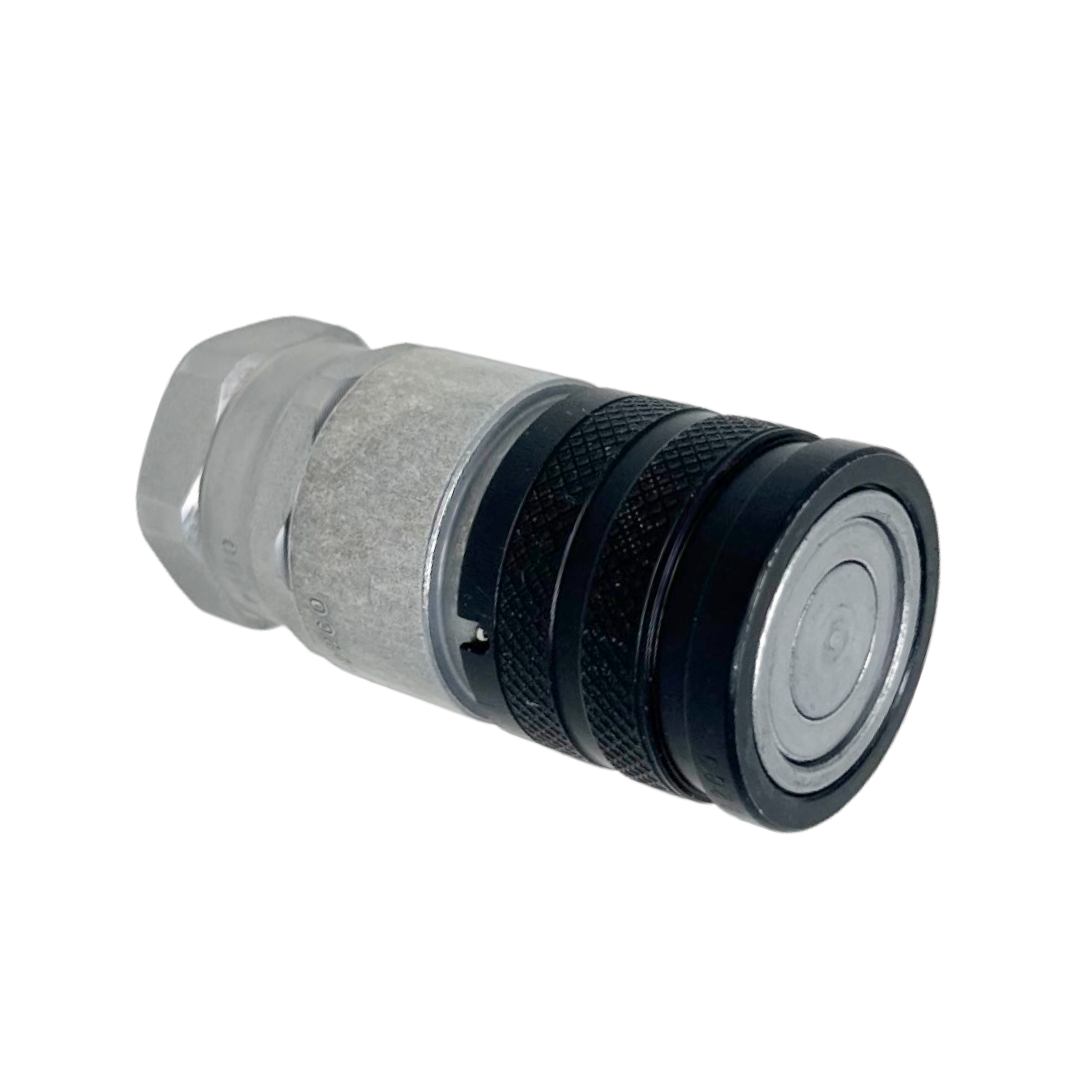 FFH08 12SAE F : Faster Quick Disconnect, Female 1/2" Coupler, 0.5 (1/2") ORB Connection, 5076psi MAWP, 29.06 GPM, ISO 16028 Interchange, Push to Connect Style, Connection Under Pressure Not Allowed