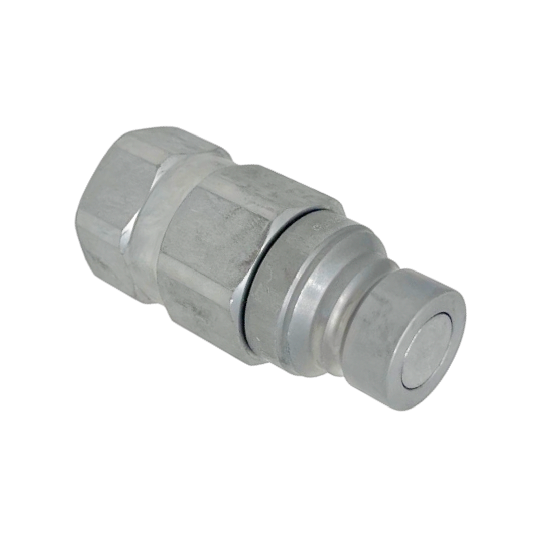 FFH08 58SAE M : Faster Quick Disconnect, Male 1/2" Coupler, 0.625 (5/8") ORB Connection, 5076psi MAWP, 29.06 GPM, ISO 16028 Interchange, Push to Connect Style, Connection Under Pressure Not Allowed