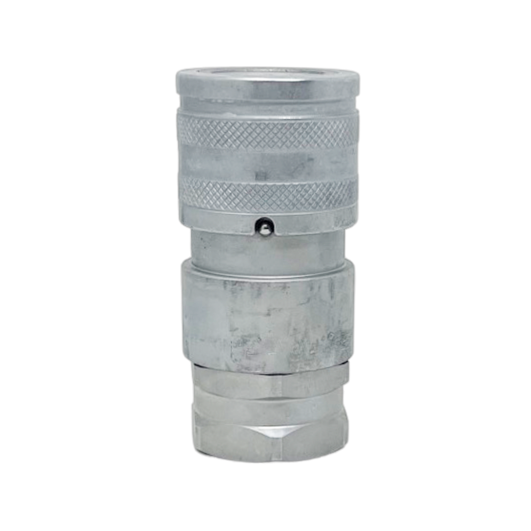 FFH10 34NPT F : Faster Quick Disconnect, Female 5/8" Coupler, 0.75 (3/4") NPT Connection, 5076psi MAWP, 33.02 GPM, ISO 16028 Interchange, Push to Connect Style, Connection Under Pressure Not Allowed