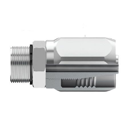 FG-OBM-0808 : Continental Hose Fitting, 0.40625 (13/32) Hose ID, 3/4-16 Male ORB, Straight, Rigid Connection