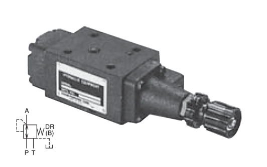 GR-G01-A2-20 : Nachi D03 Pressure Reducing-Relieving, 30 GPM, 3045psi, Reduction on P, Sensing at A , Hand Screw, 507 to 2030psi Range